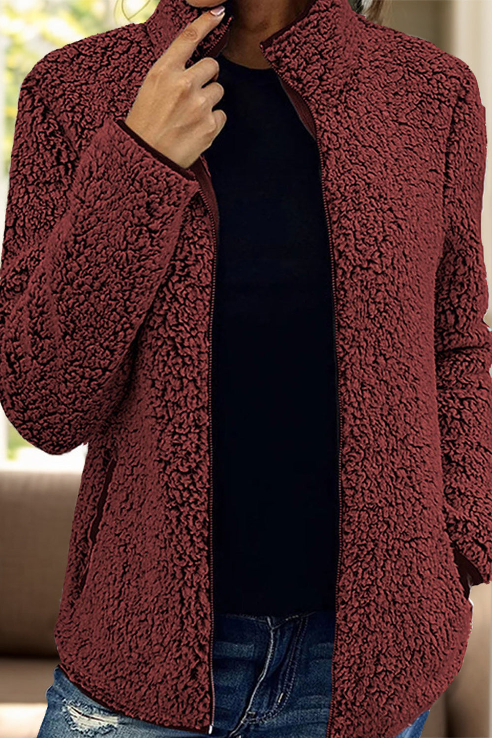 Doris | Turtleneck jacket with zip and pockets