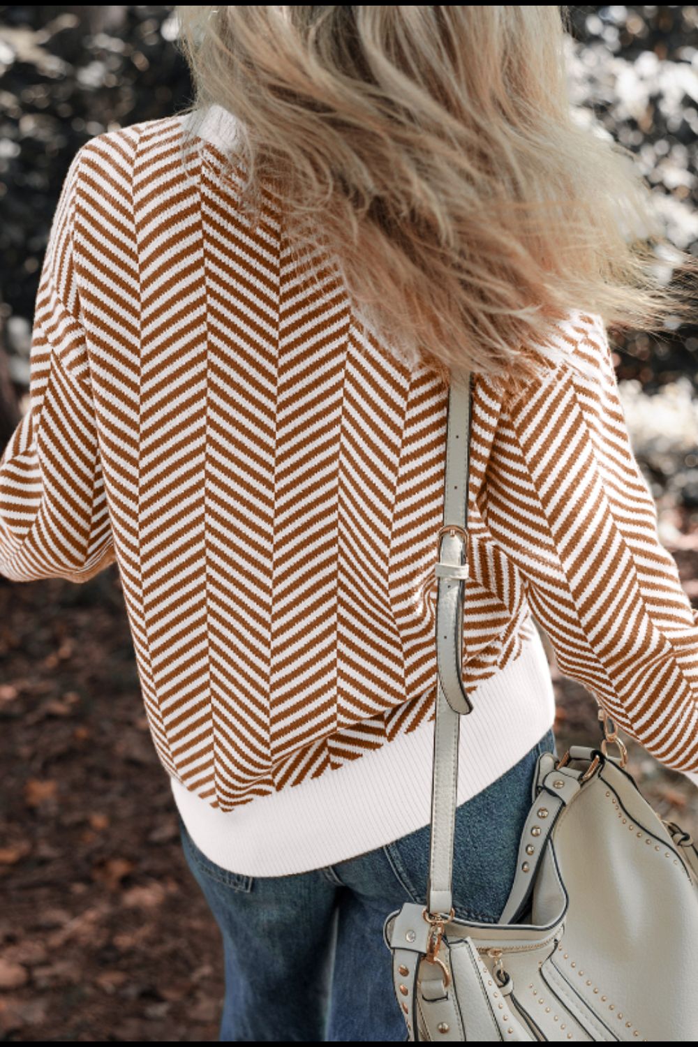 Silvia | Striped long-sleeved sweater with a crew neck