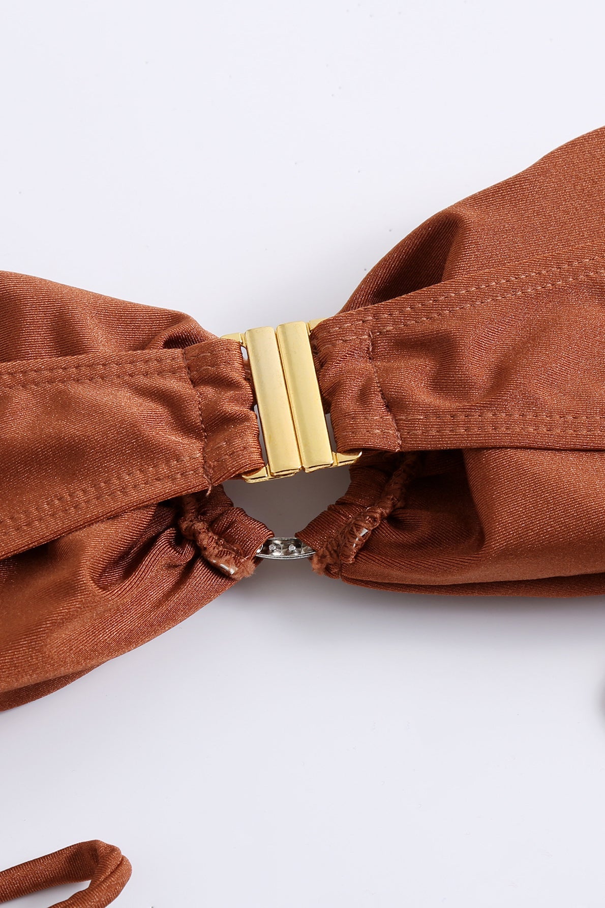 Solid Bandeau Bikini Set