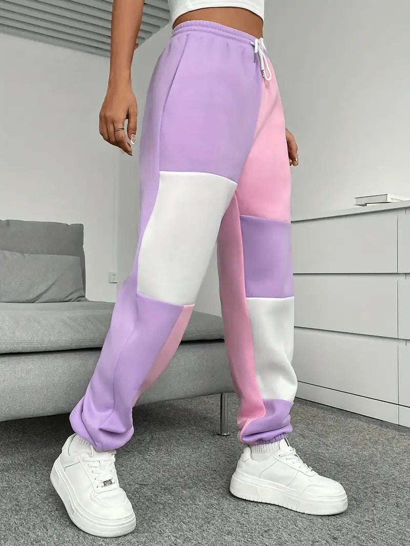 Jimena | Stylish jogging pants with a color block design