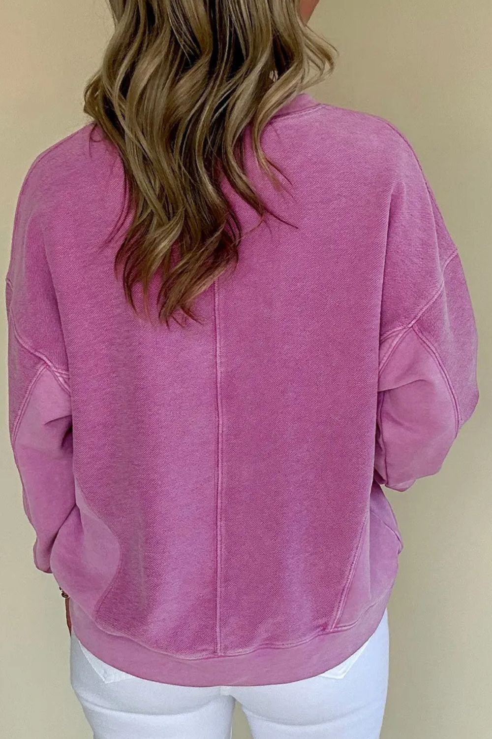 Teresa | Long-sleeved sweatshirt with notched shoulders