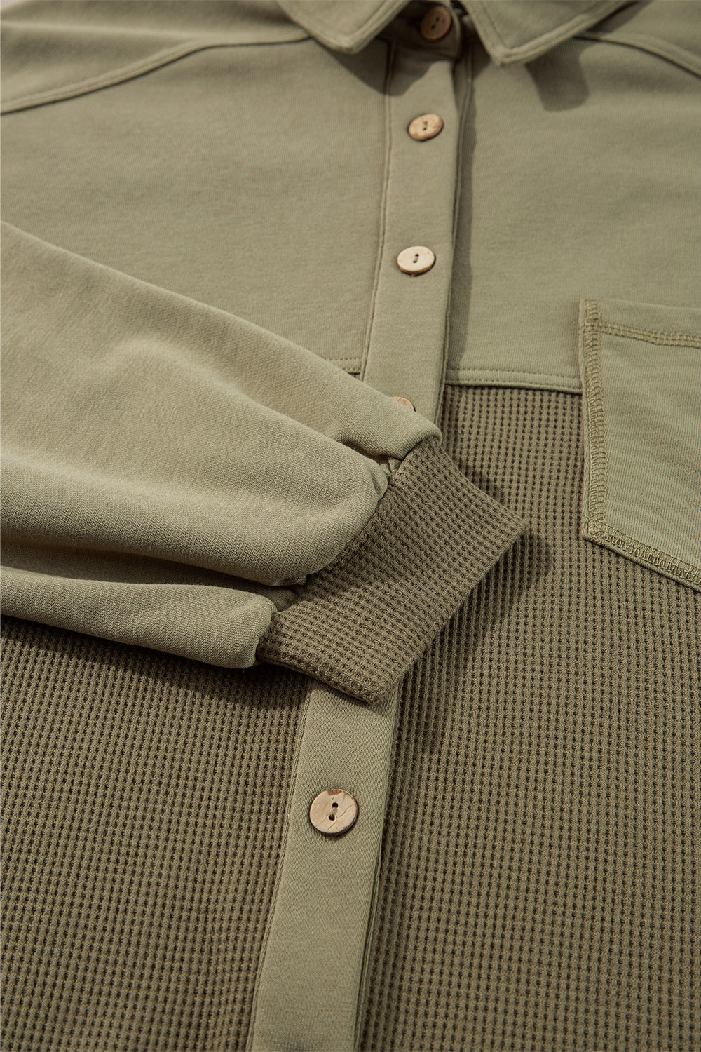 Renee | Waffle knit long sleeve jacket with collar