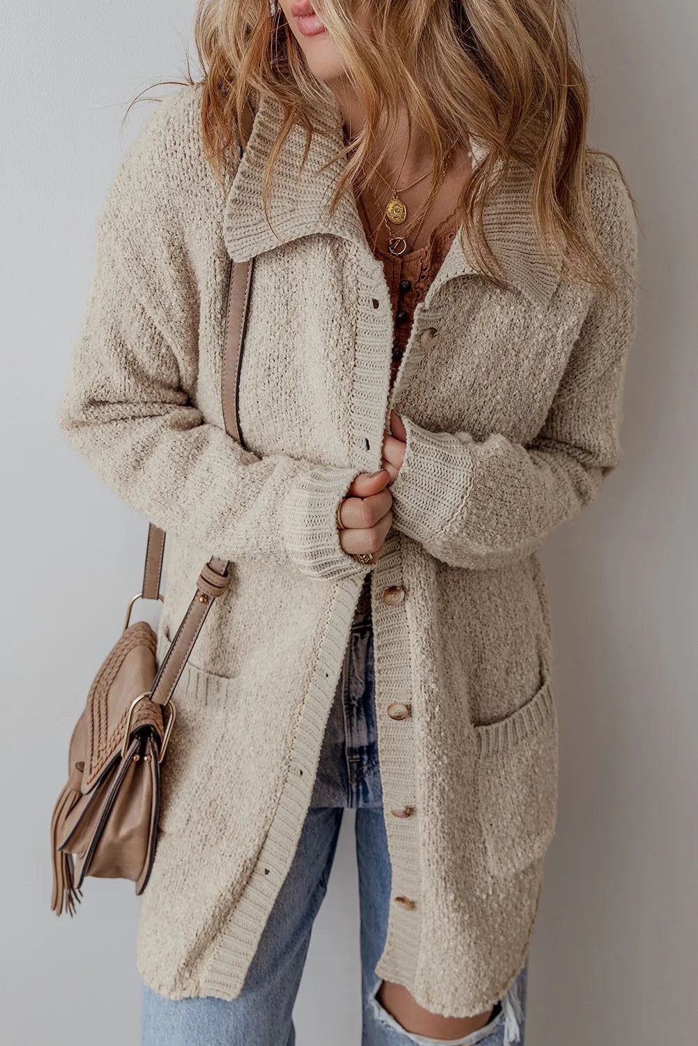 Giovanna | Long-sleeved cardigan with pockets and buttons
