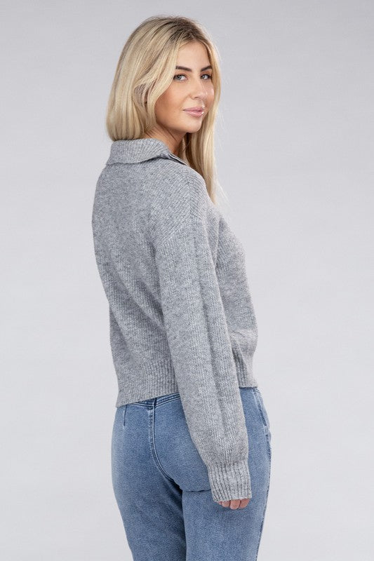 Olga | Easy to wear half zip sweater