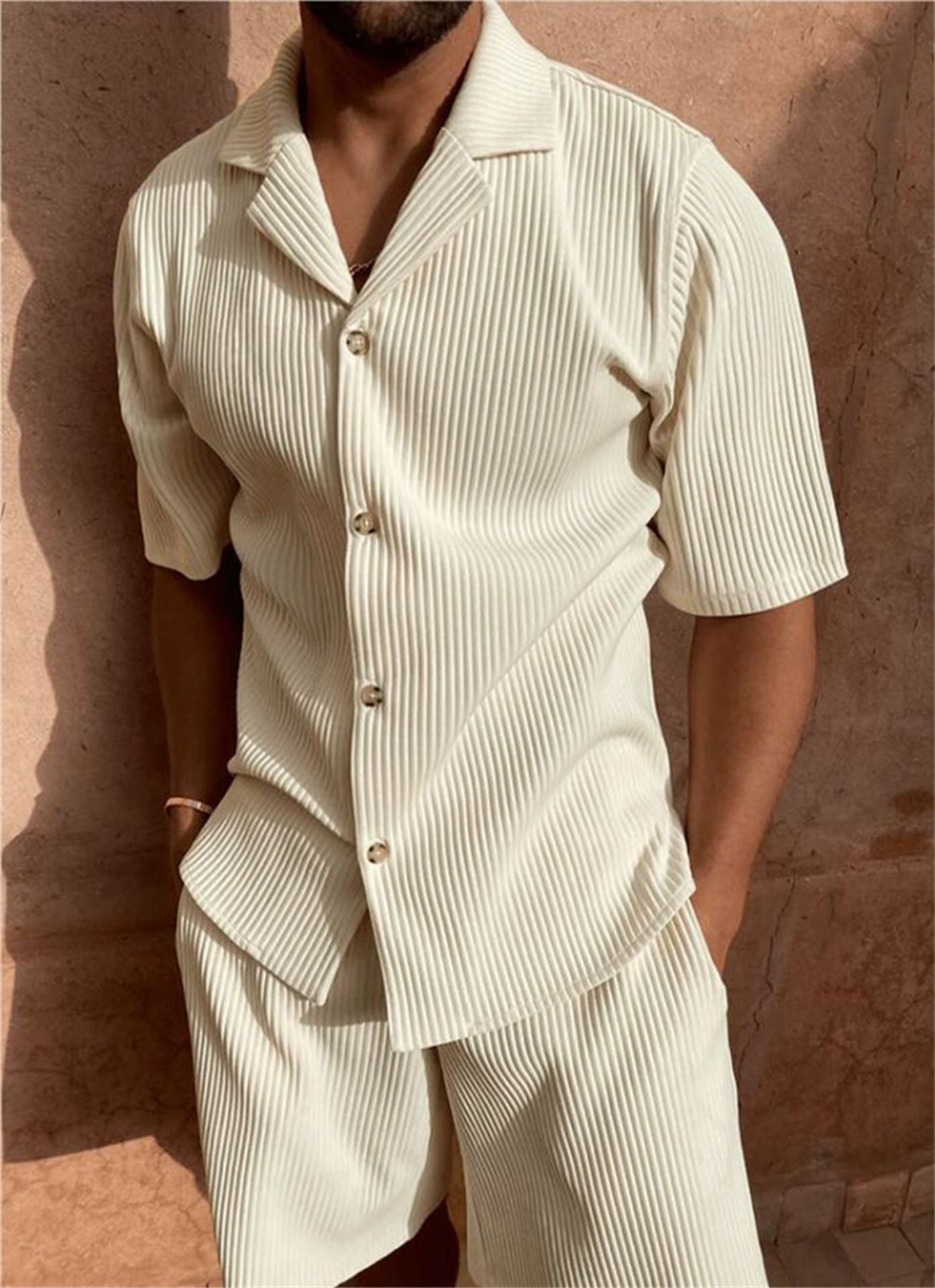 Relaxed Shirt and Shorts Set for Men