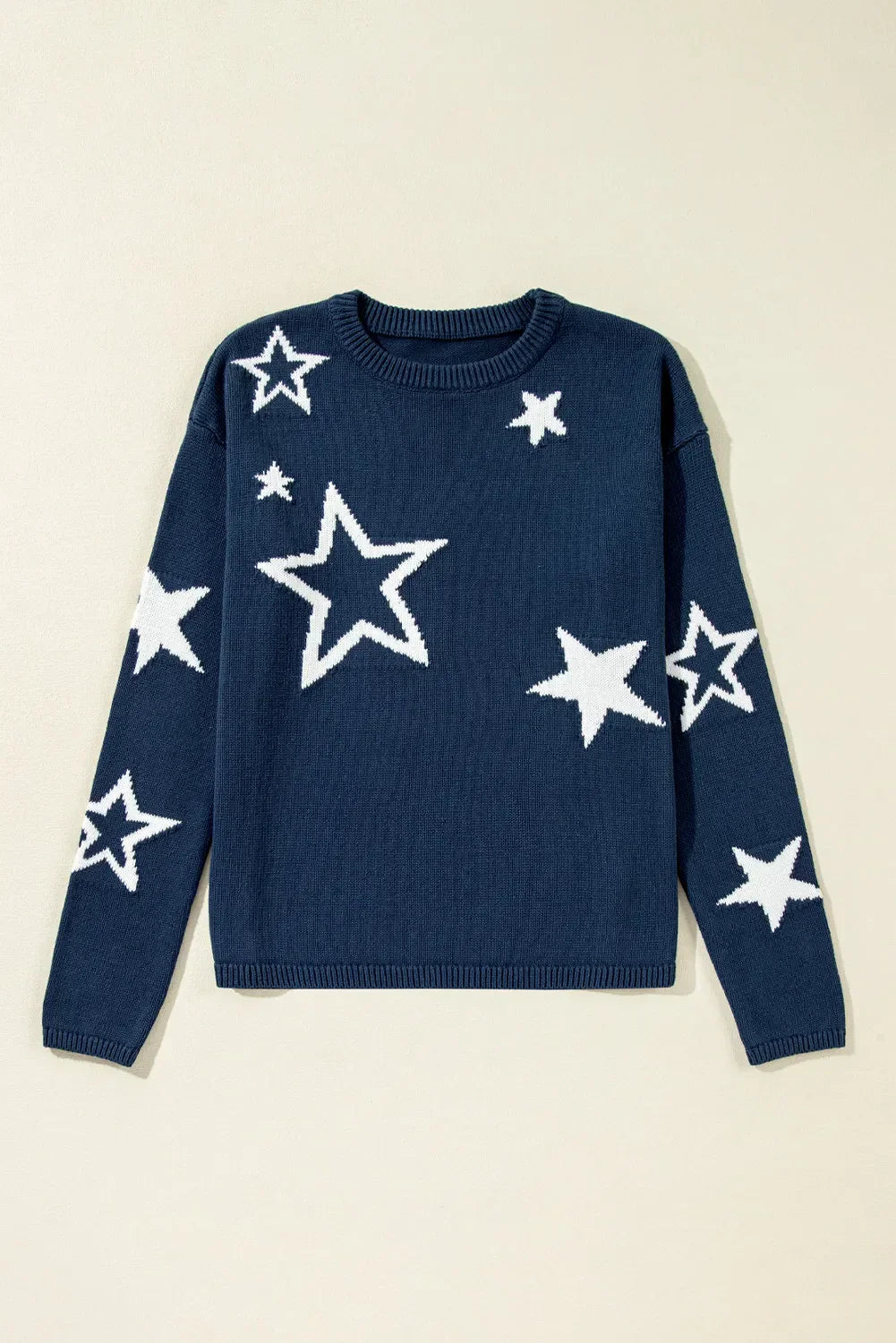 Blanca | Long-sleeved sweater with a star crew neck