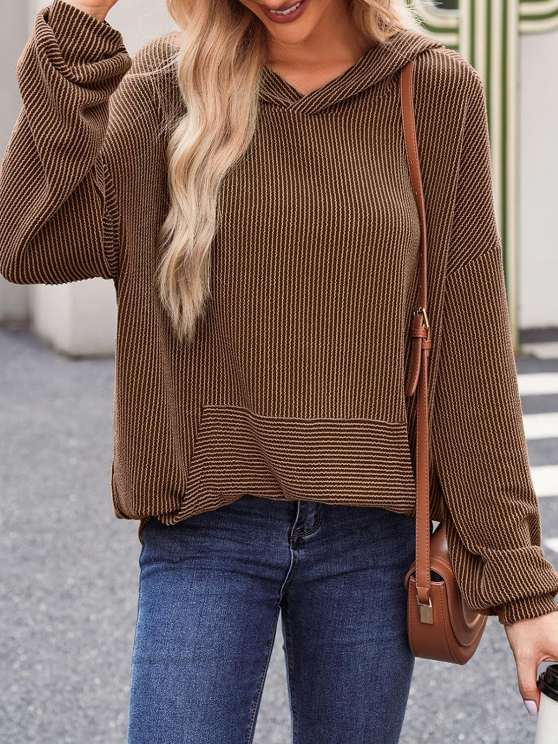 Nina | Double Take structured hoodie with kangaroo pocket and long sleeves