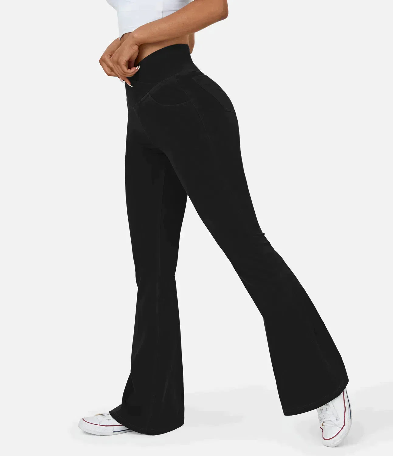 Juana® | Women's high-waisted retro flare pants with crossover waistband