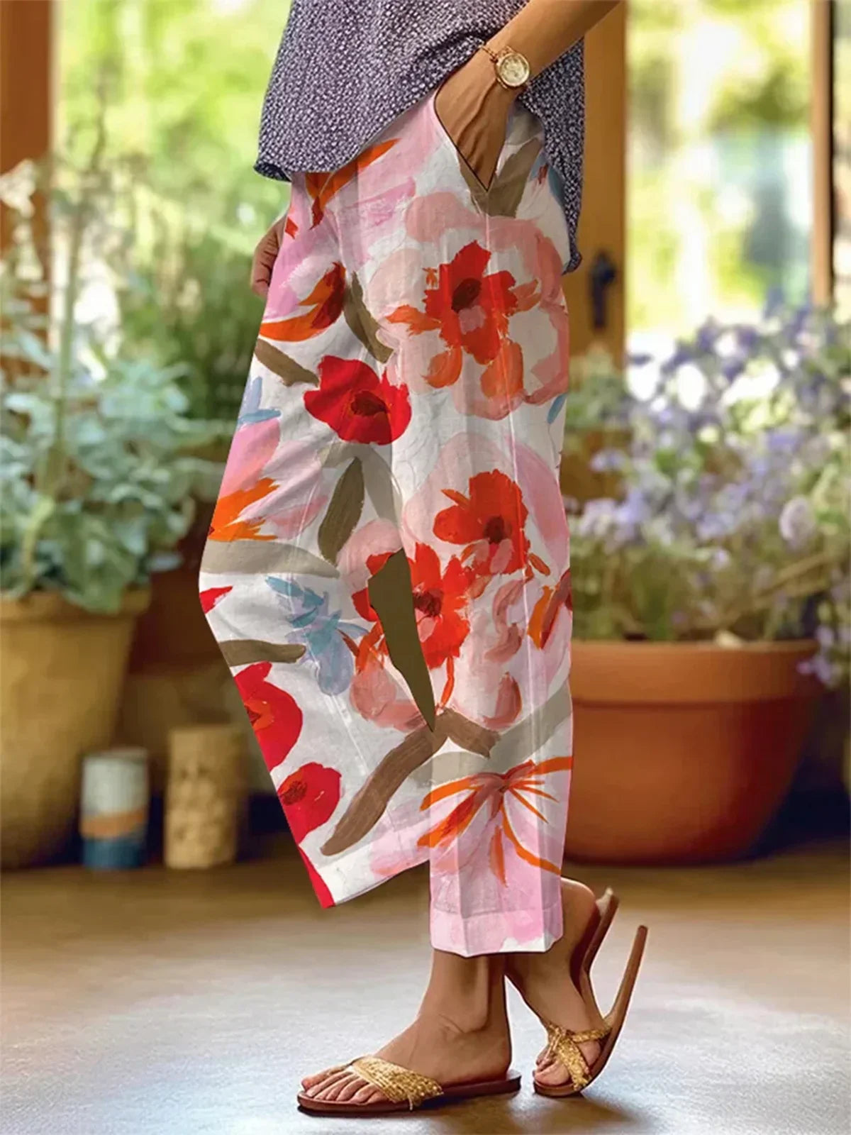 Iris® | Floral patterned pants for women