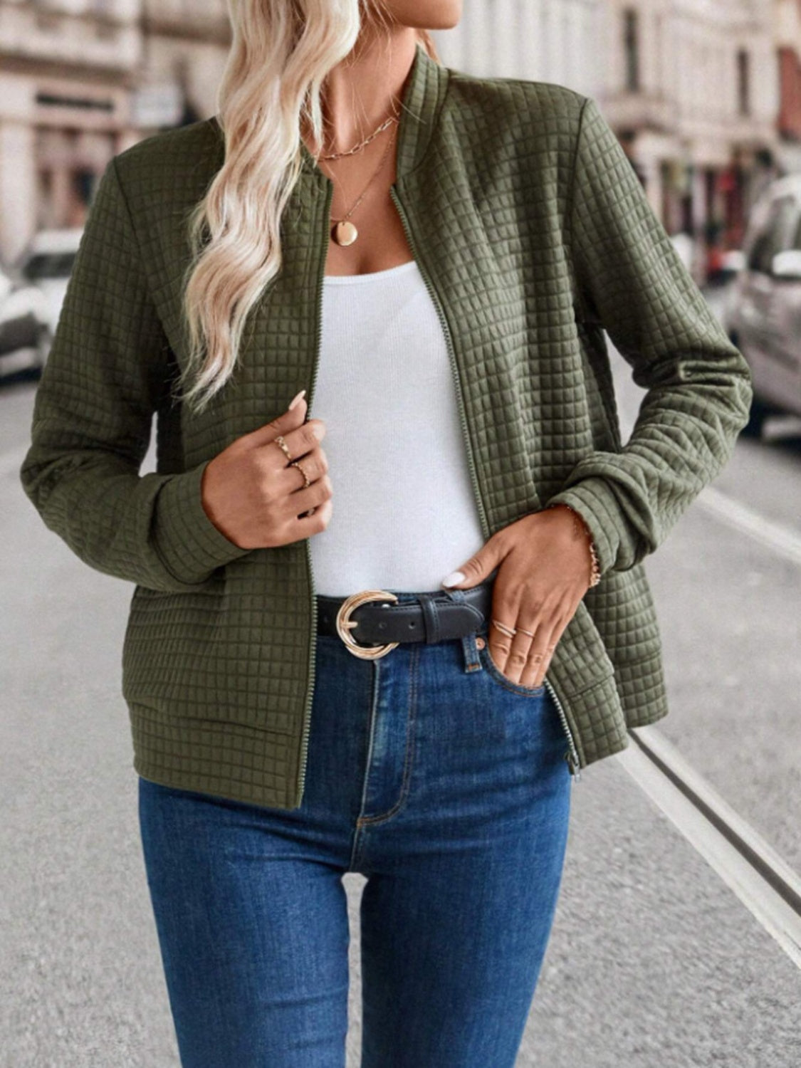 Sigrid | Long sleeve jacket with zip