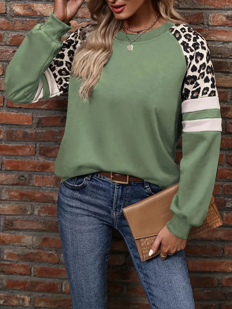 Emilia | Long sleeve leopard print blouse