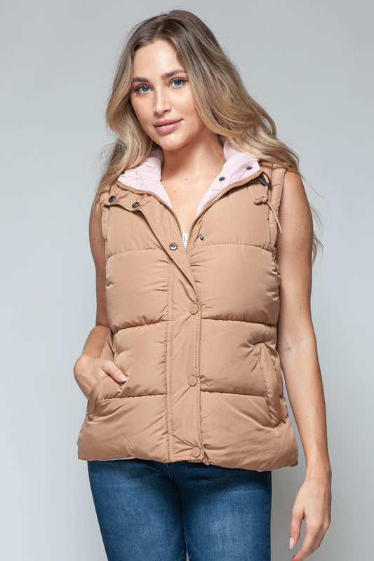 Nuria | Snobbish hooded vest with snap and zip fastening