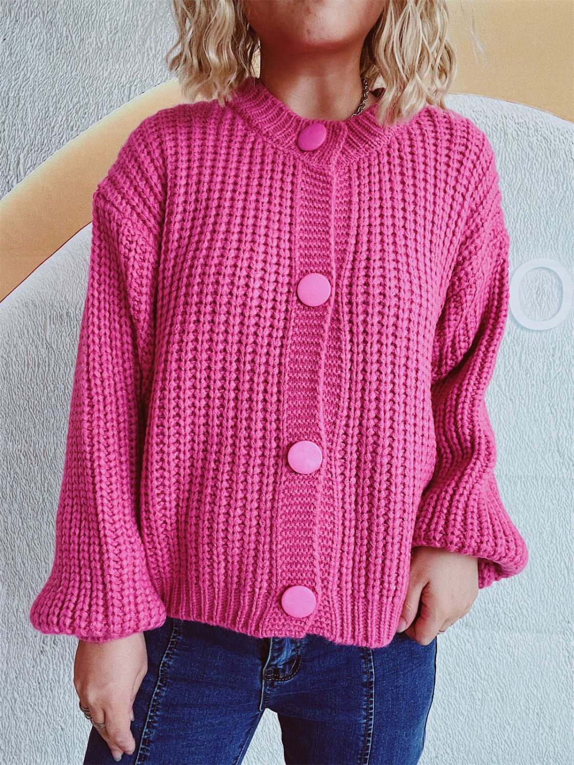 Adelheid | Long sleeve cardigan with buttons