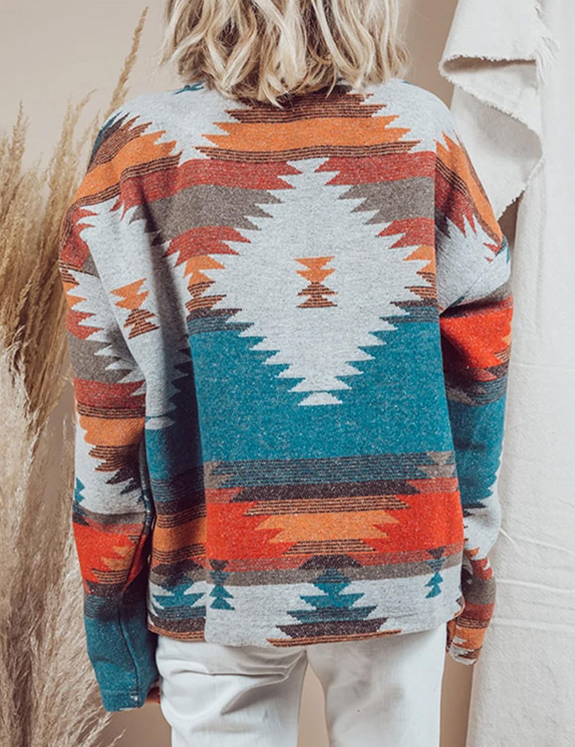 Hilda | Woven jacket with printed collar