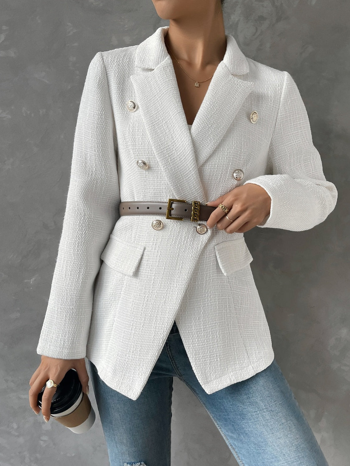 Gabriele | Long sleeve blazer with lapel collar and pockets