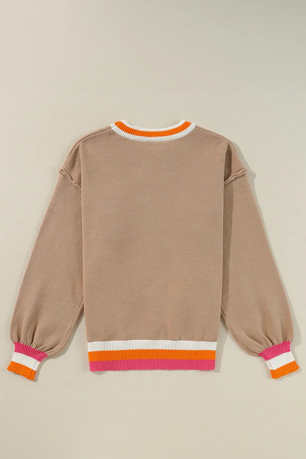 Mareike | Contrasting long-sleeved sweater with a crew neck