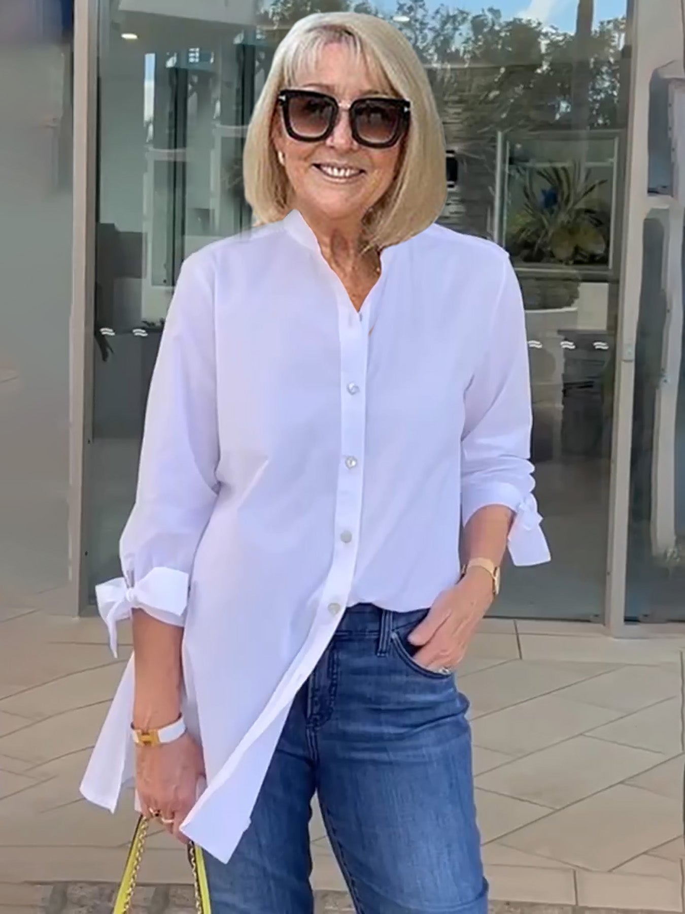 Imelda | Long, simple cotton shirt