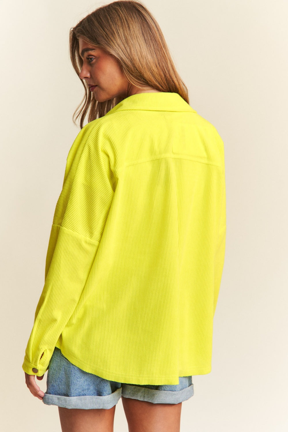 Isabel | J.NNA Snap Down Long Sleeve High Low Shacket