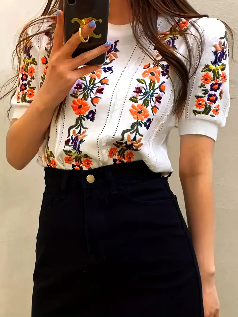 Natalia® | Cotton Knit Top