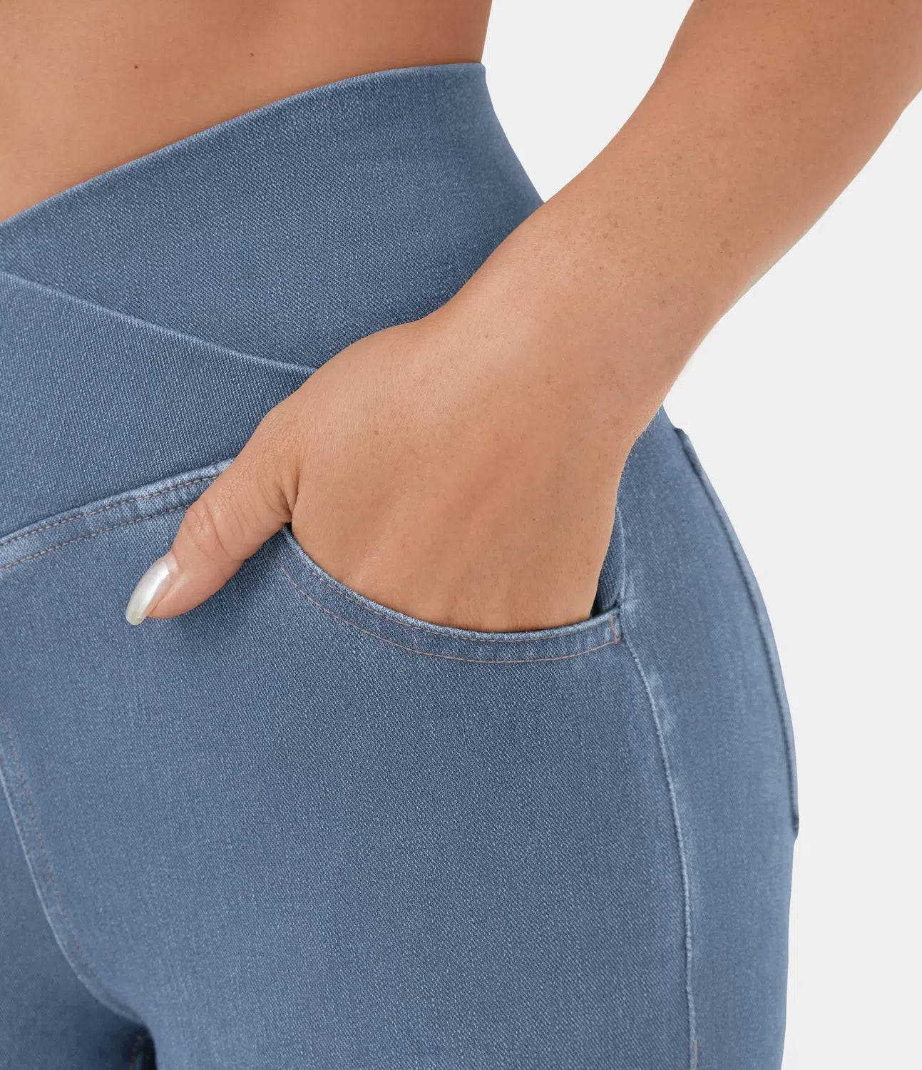 Juana® | Women's high-waisted retro flare pants with crossover waistband