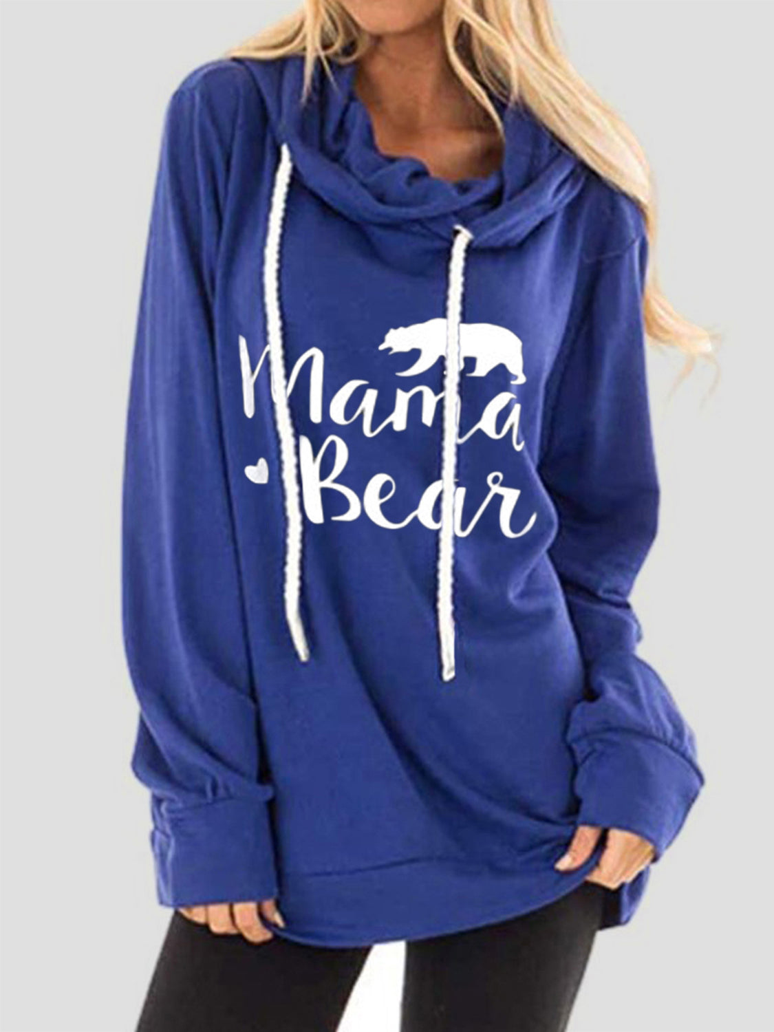 Giovanna | Long sleeve drawstring hoodie with letter graphic