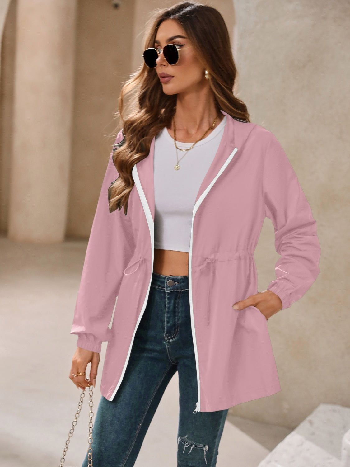 Elvira | Waterproof, long-sleeved outdoor windbreaker with hood