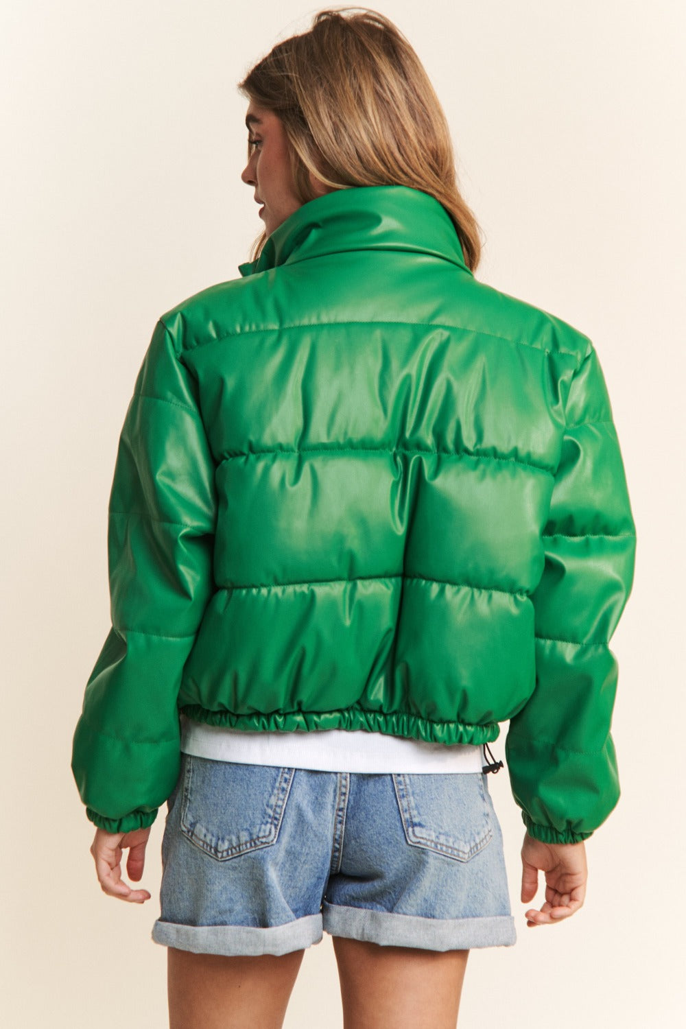 Carmen | J.NNA Popper Zip Turtleneck Short Puff Jacket