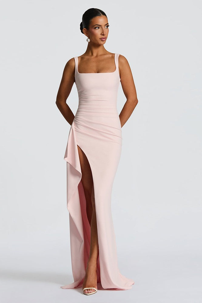 Sexy Spaghetti Strap High Slit Maxi Party Dress