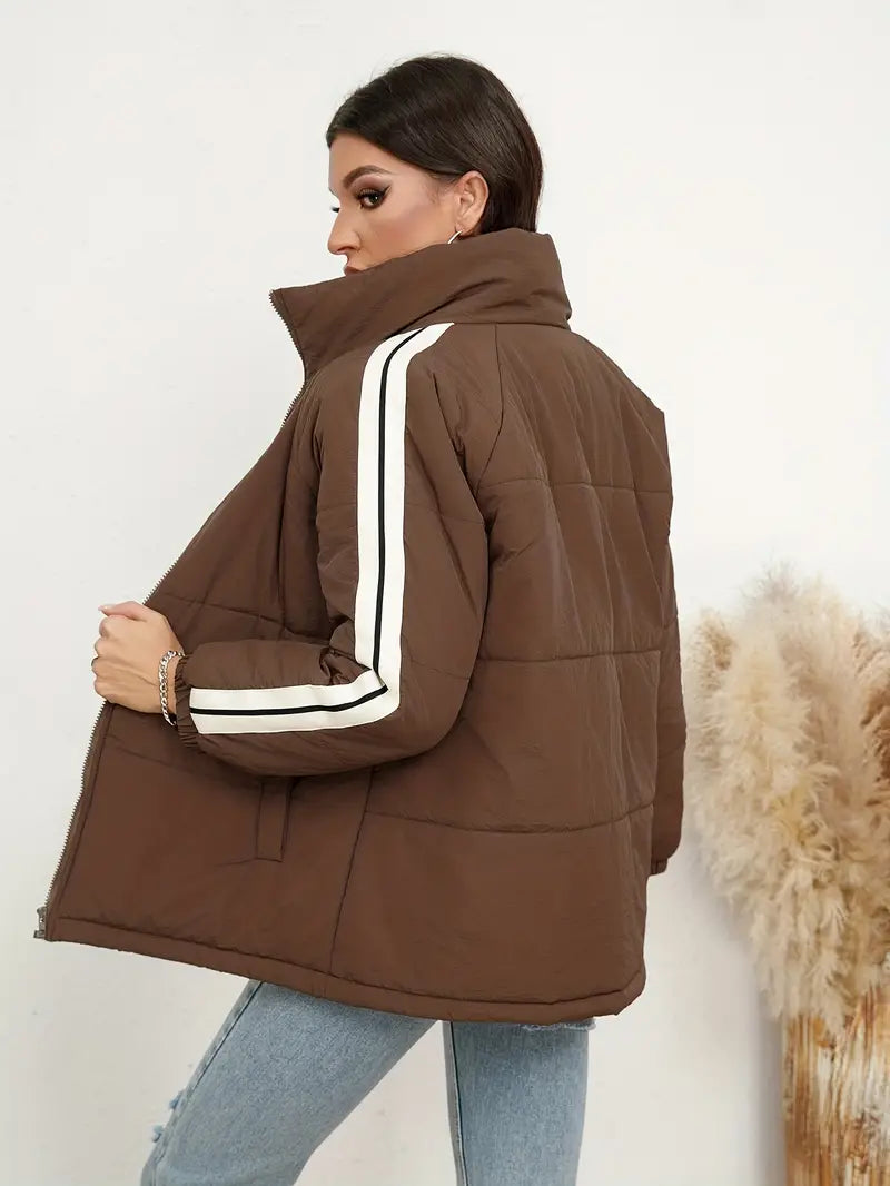 Flor | Jacket with zip and high collar