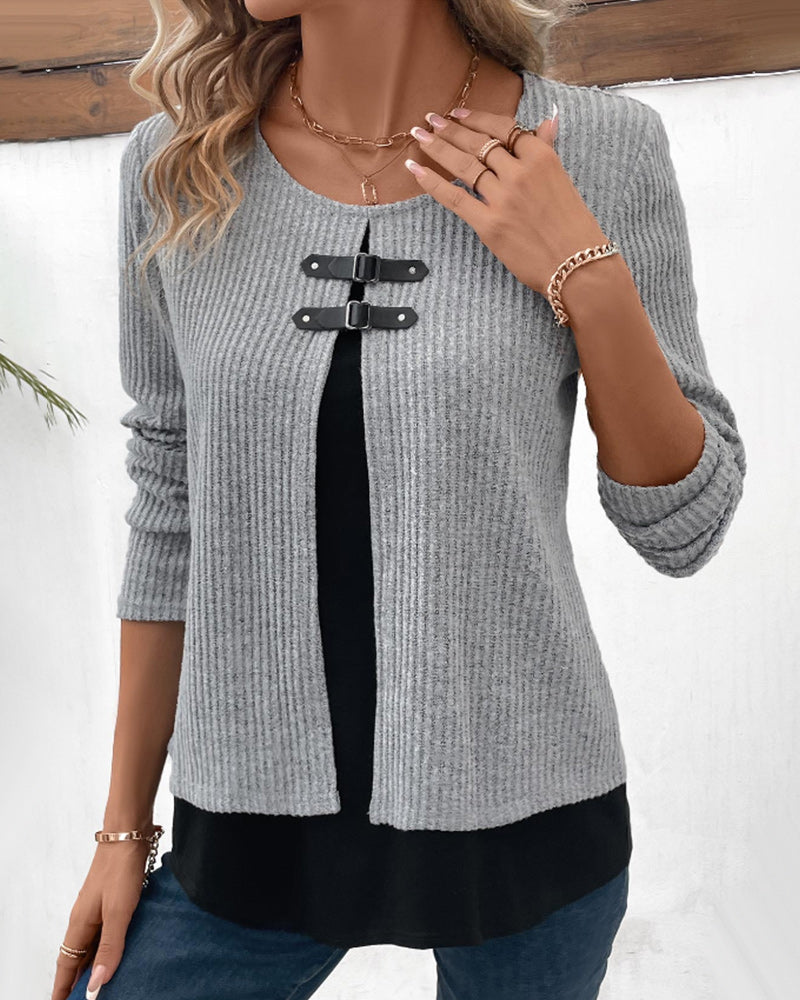 Simone | Layered long sleeve top
