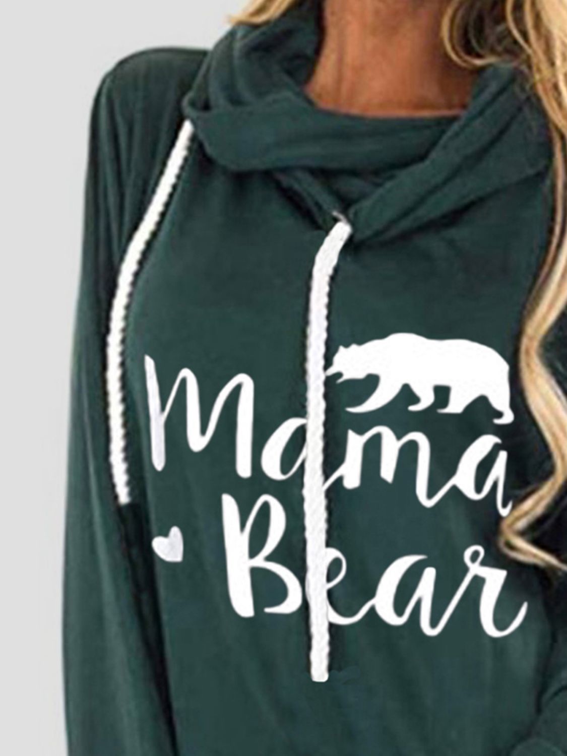 Giovanna | Long sleeve drawstring hoodie with letter graphic