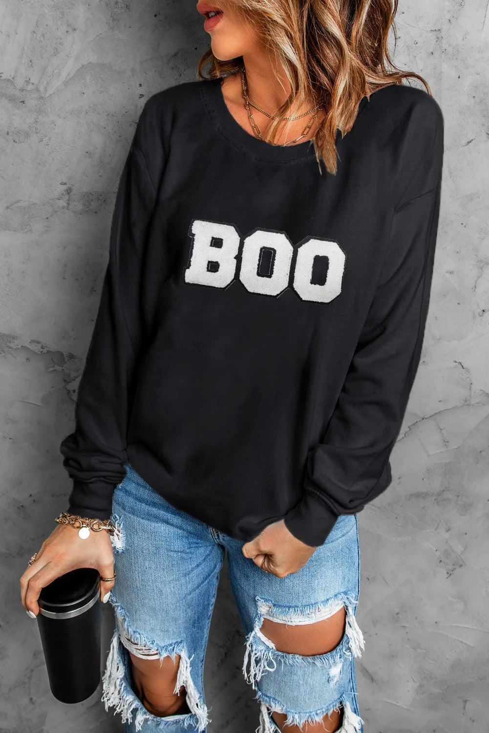 Ester | Long sleeve crew neck sweatshirt