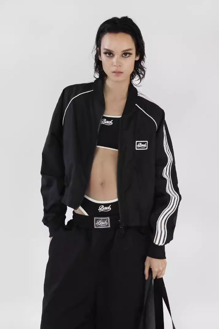 Embroidered Retro Bomber Jacket