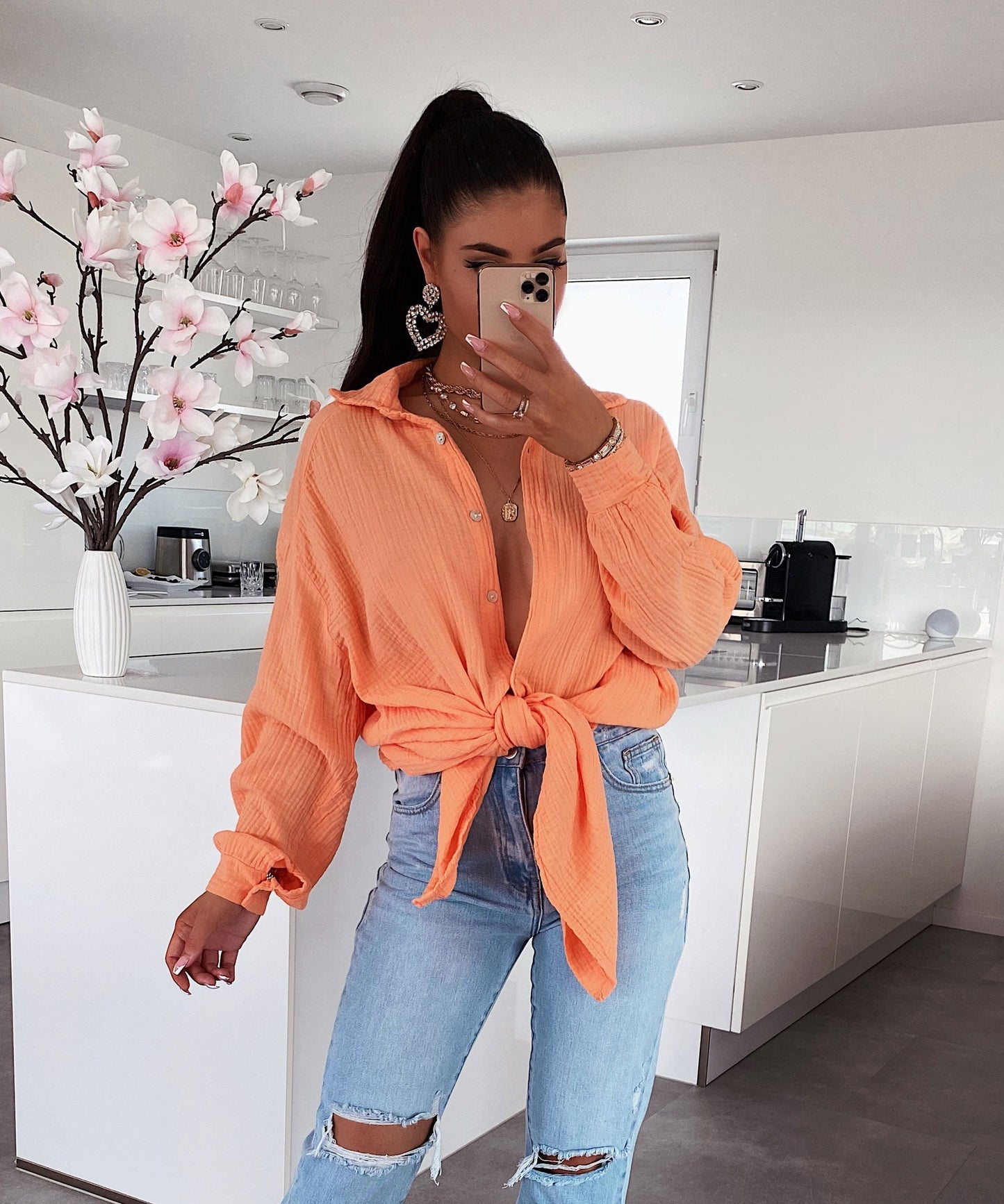 Yadira® | Blouse Freya Pastel Orange Only