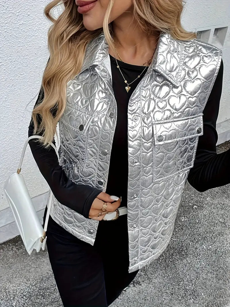Karina | Sleeveless vest with heart print