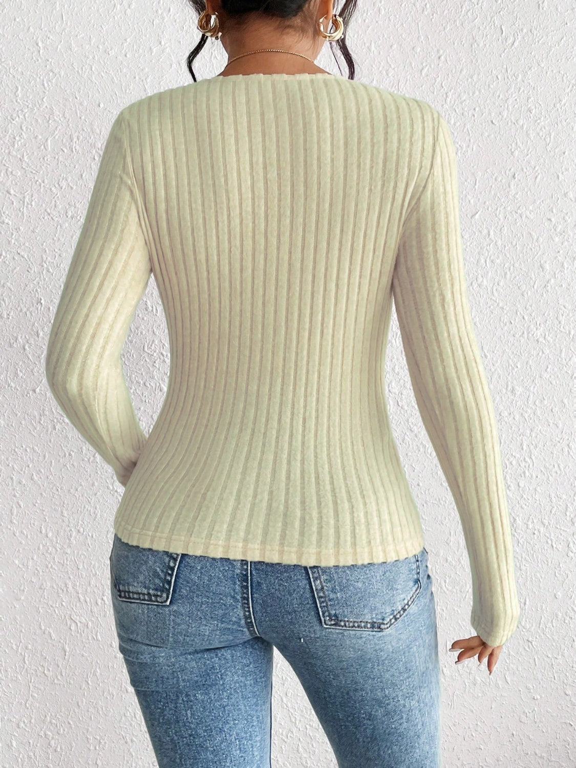Lotte | Ribbed long sleeve t-shirt