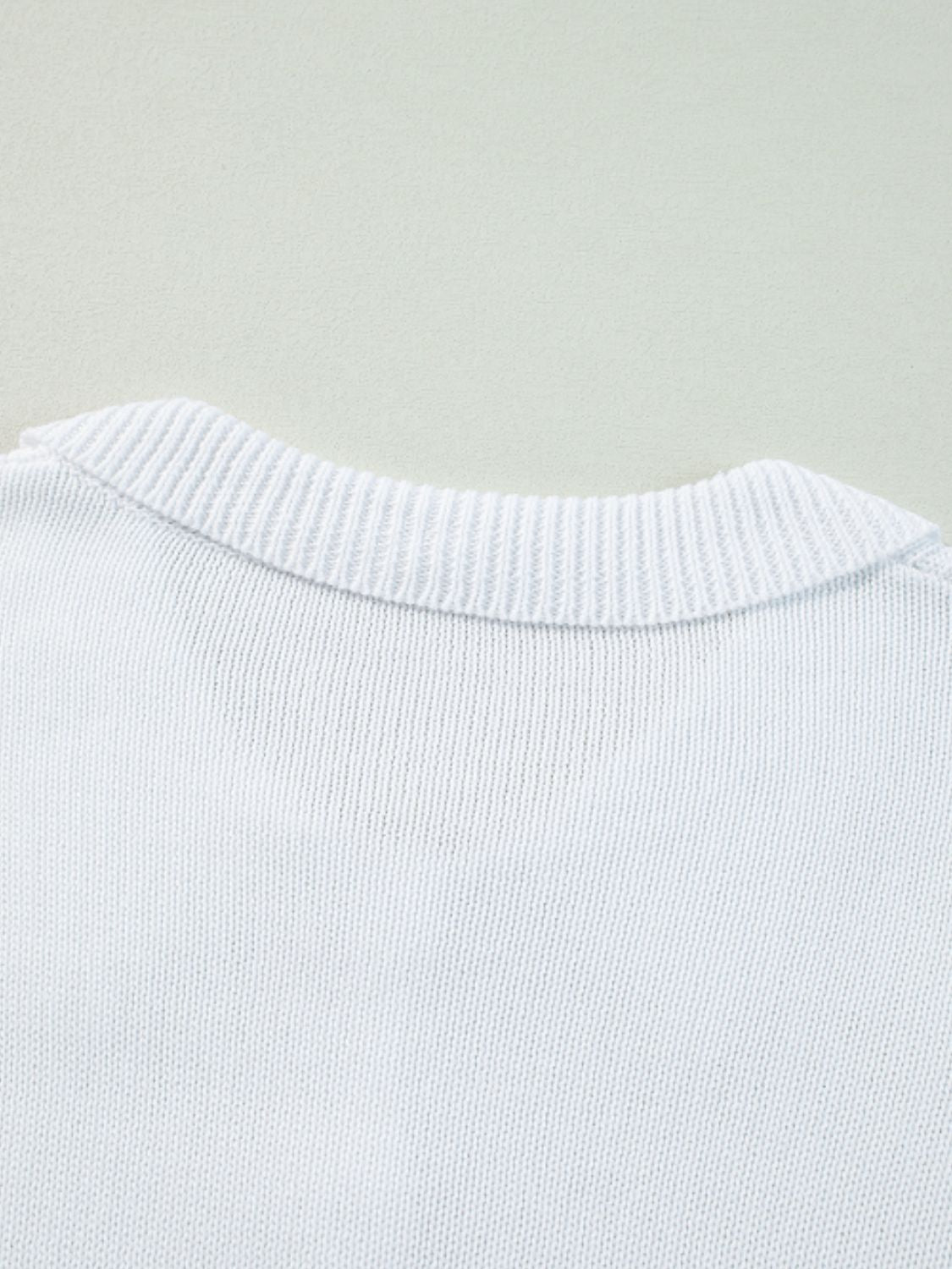 Isabel | Long-sleeved cardigan with collar and button placket