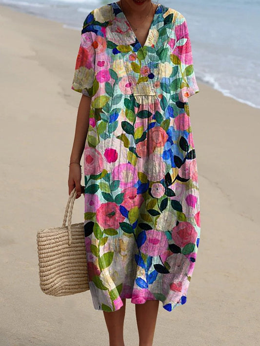 Flor® | Colorful Floral Summer Dress