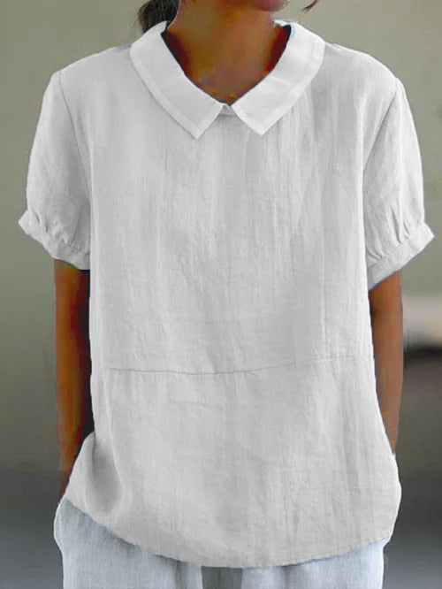 Fernanda® | Top in cotton and lin de couleur union
