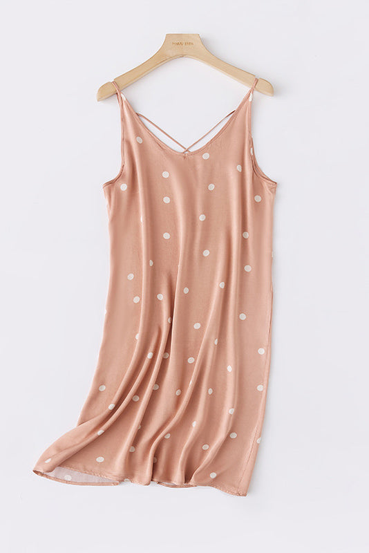 María Fernanda® | Printed Camisole Dress With Crossed Straps At The Back