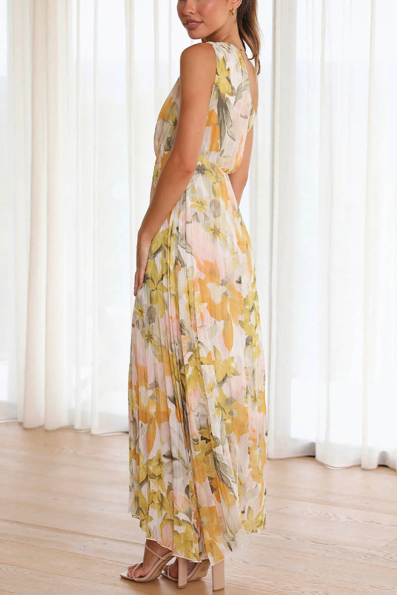 Elvia® | Printed Dress With Dropped Sleeves