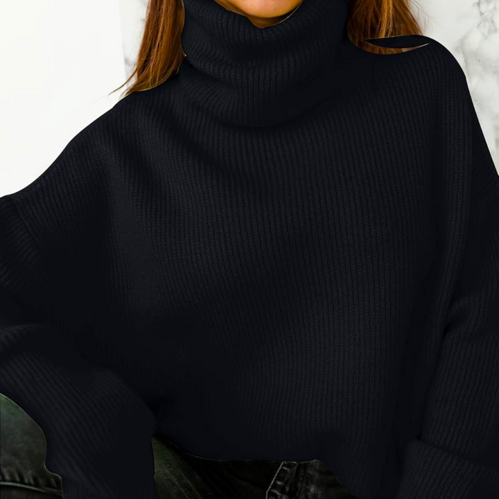 Nadia | elegant autumn sweater with oversized turtleneck for women