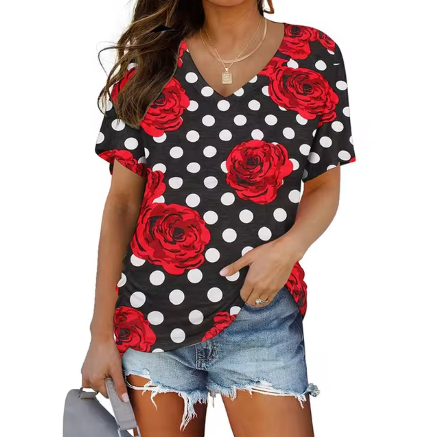 Hailey® | Printed V-Neck T-Shirts