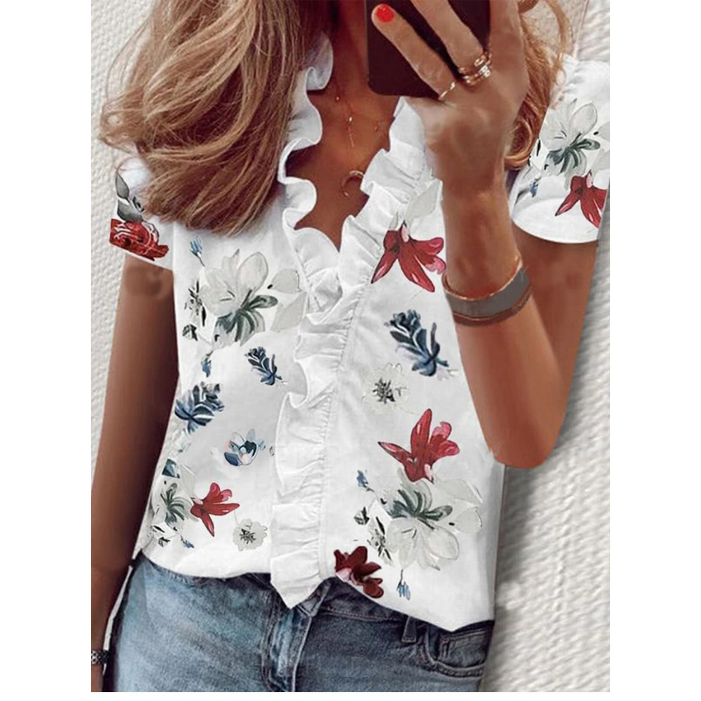Raquel® | Chiffon Blouse With Plush