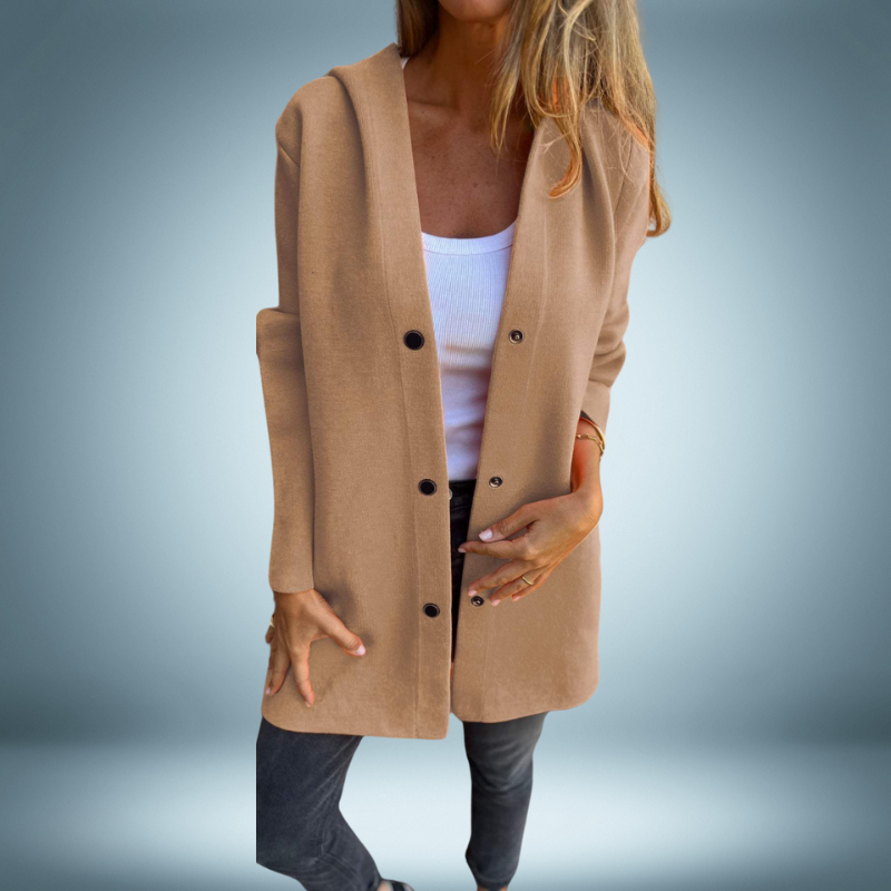 Reina | Elegant trench coat with capuchon