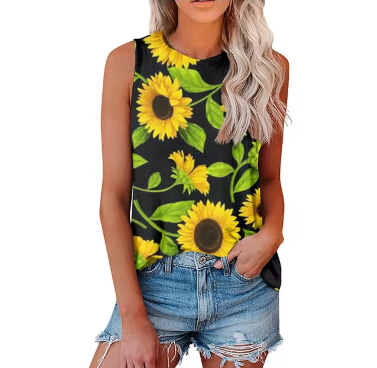 Hayden® | Sunflower Print Tank Top