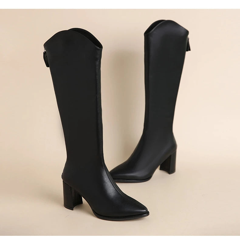 Liliana | Elegant women's boots with zipper and high heel