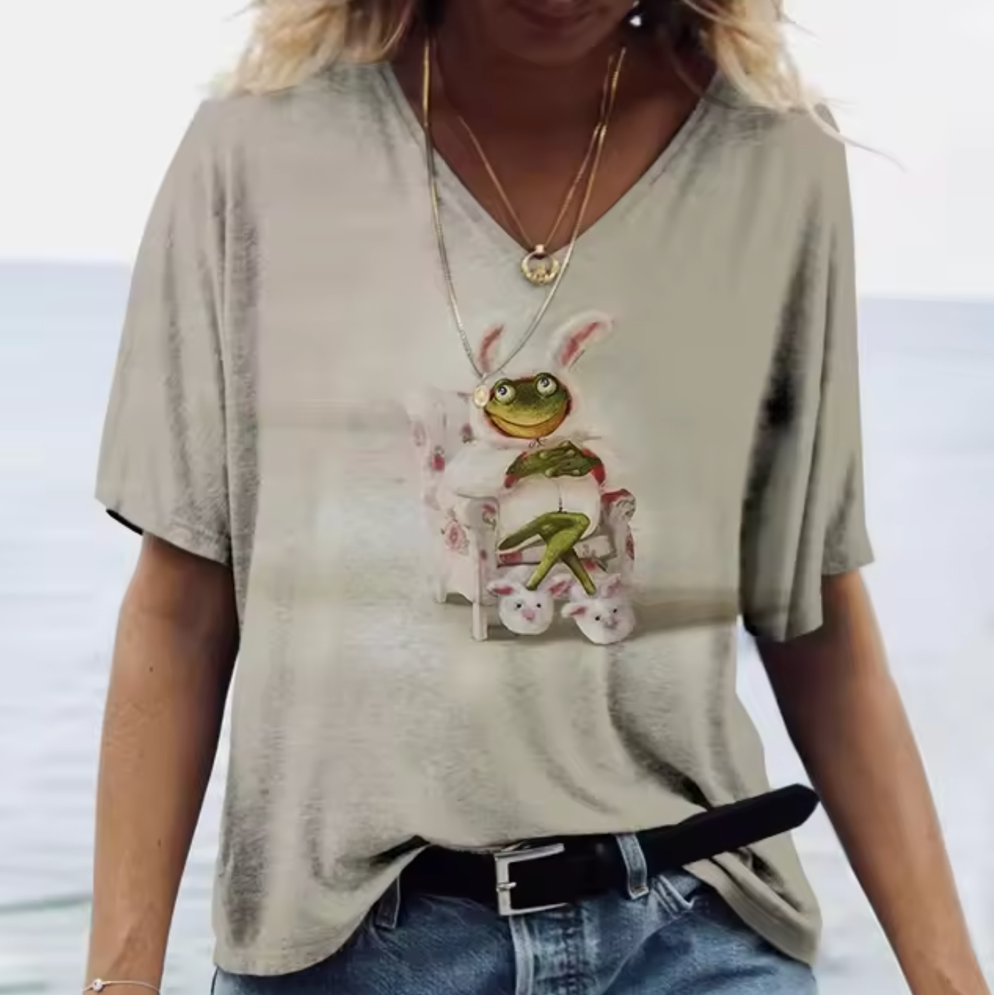 Ornella® | Colorful T-Shirts With Bunny Print