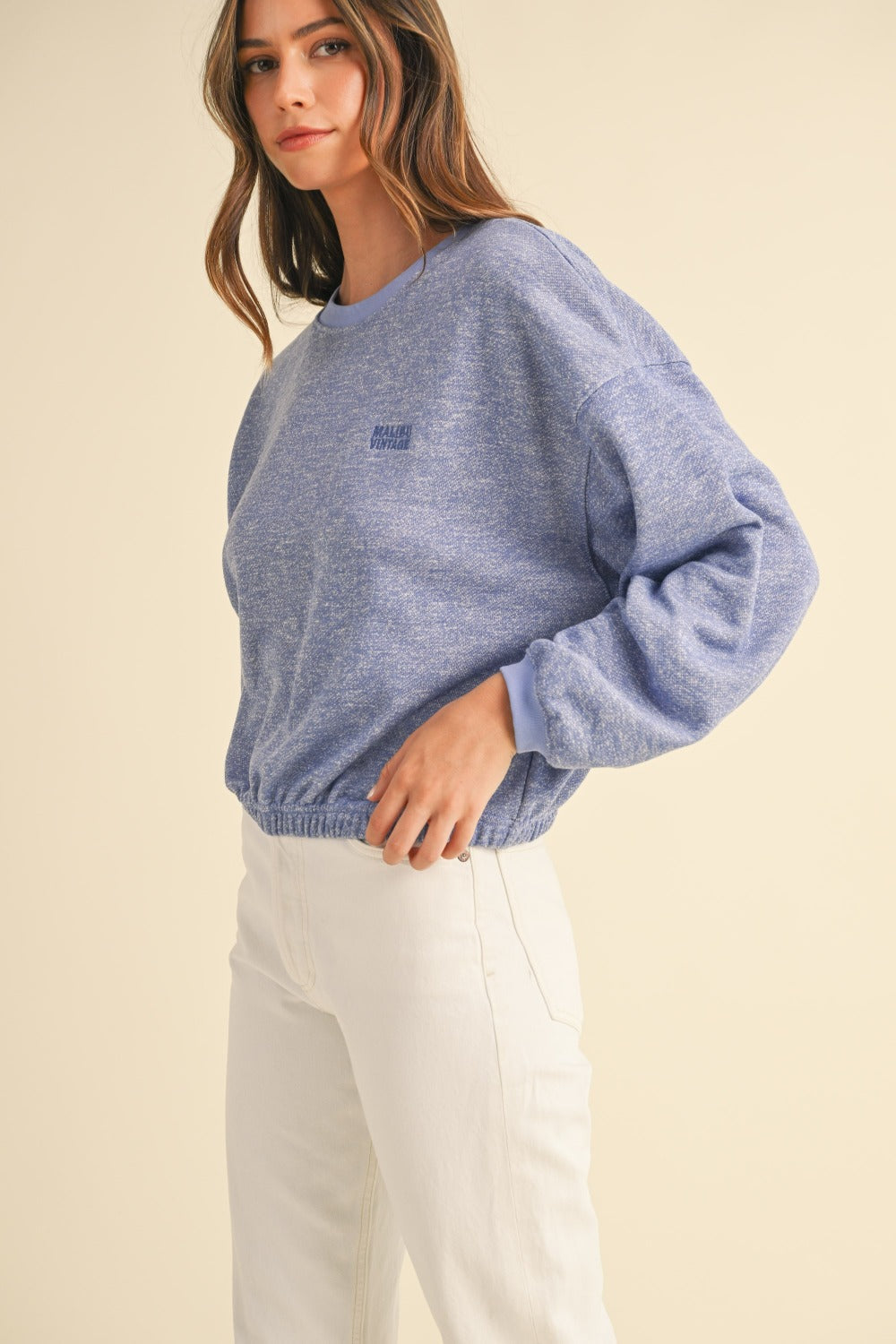 Lorena | Mable crew neck sweatshirt with letter embroidery