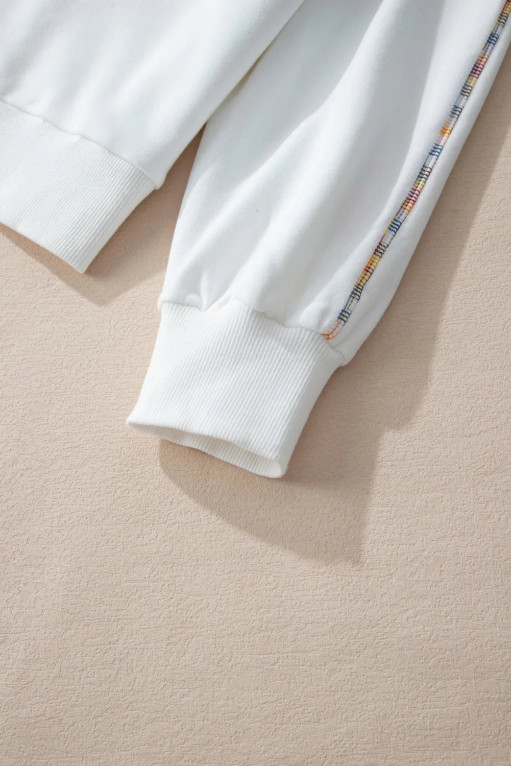 Helena | Long sleeve crew neck sweatshirt with rainbow trim